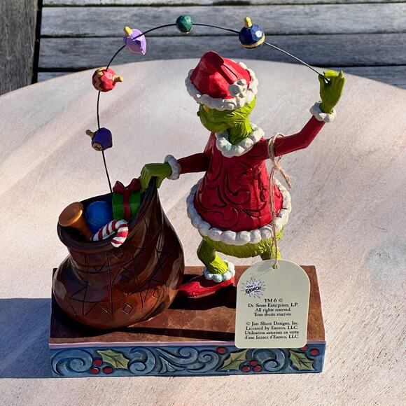 Jim Shore Grinch Juggler Figurine 6006568 Dr. Seuss Santa Christmas Statue NEW - Picture 8 of 11